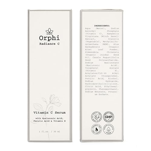 Miniatura 4 de Orphi Radiance C - Suero facial con vitamina C Suero facial sin fragancia con ácido hialurónico, ácido ferúlico y vitamina E Cuidado de la piel