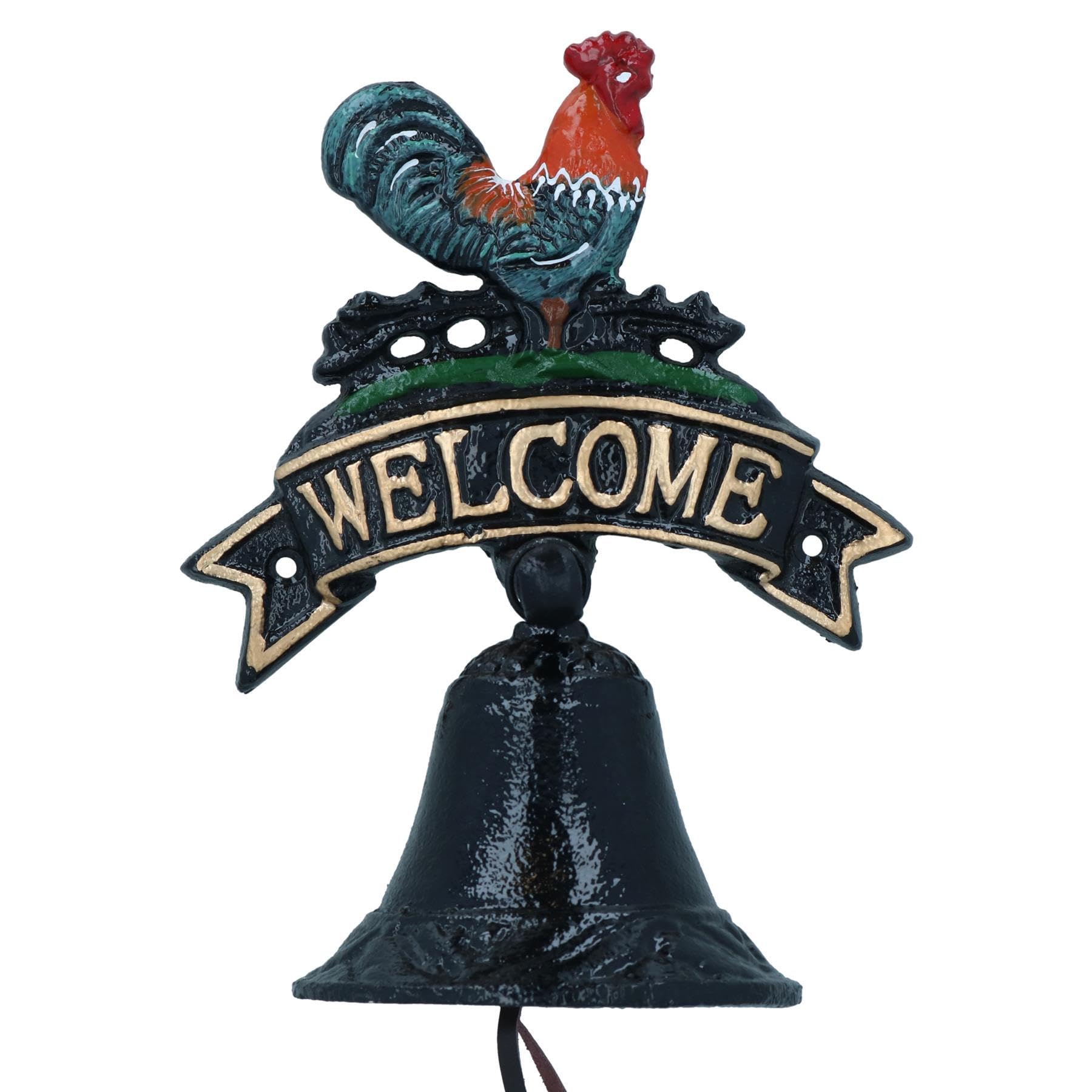 Cloche de bienvenue coq en fonte carillon mural extérieur maison et abri jardin