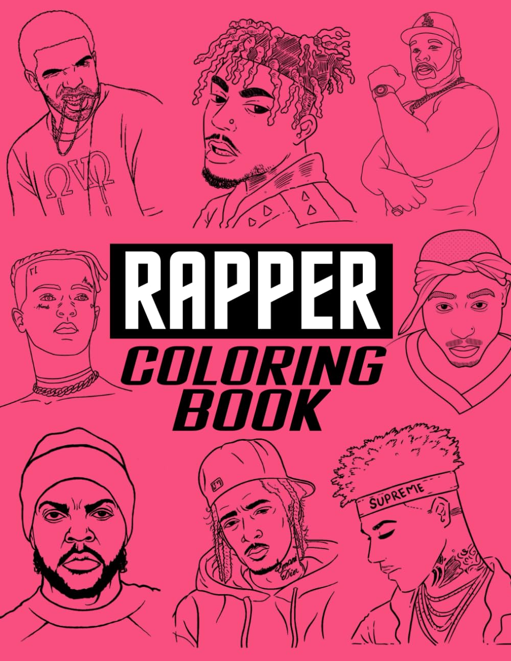 Rapper Coloring Book: Rapper Coloring Pages With Awesome Artistic Illustrations For Kids