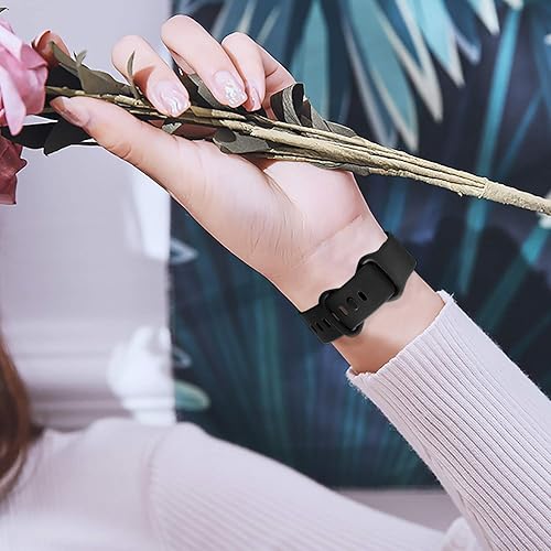 Miniatura 9 de Getino Compatible con correas Fitbit Sense, Fitbit Versa 3, bandas para mujeres y hombres, accesorios de silicona deportiva de repuesto suave e