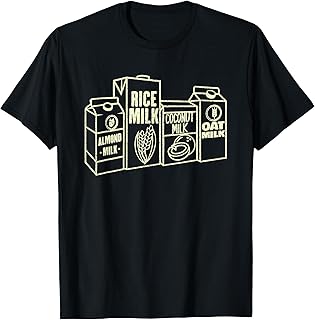 Leche Vegana Arroz Almendra Coco Avena Lácteos Veganos Libre Camiseta