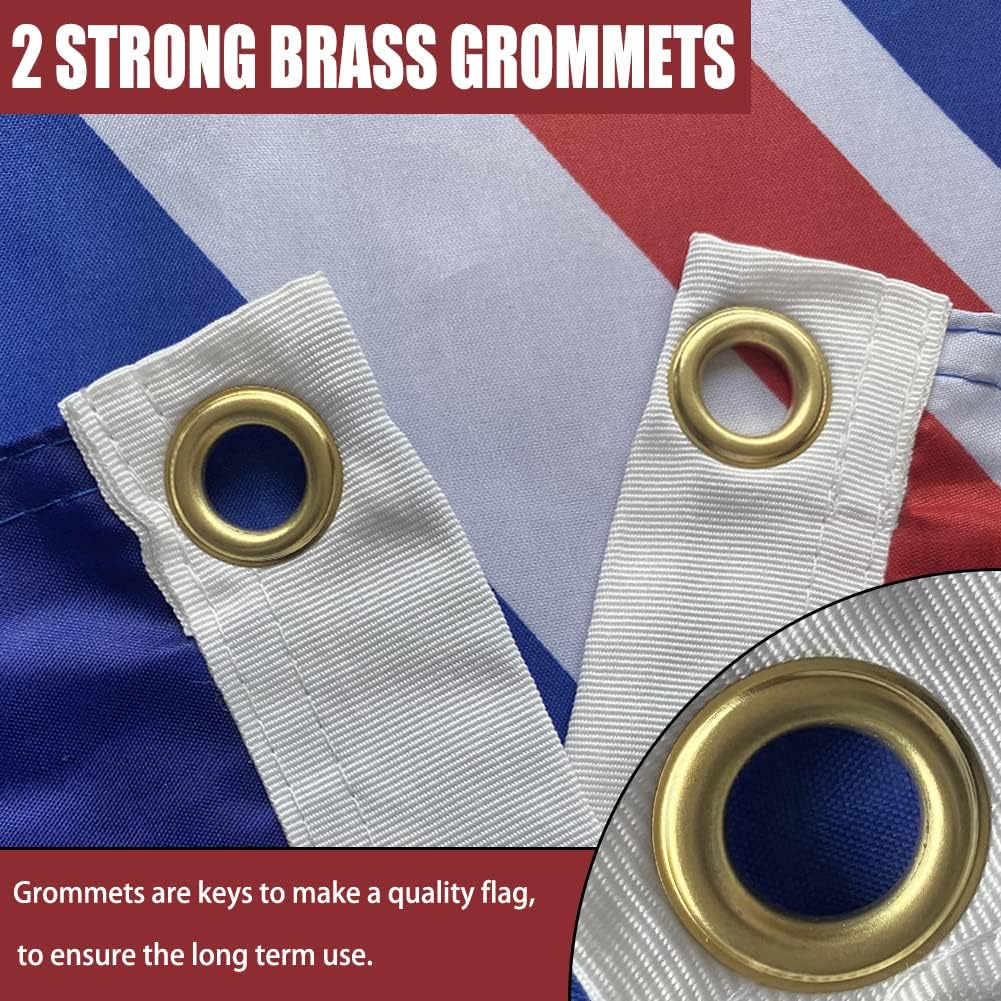 Australia (Australian) Flag 3x5 Outdoor Double Sided- Heavy Duty Australian National Flags for wall with 2 Brass Grommets 4 Rows Stitched Australian Decorations