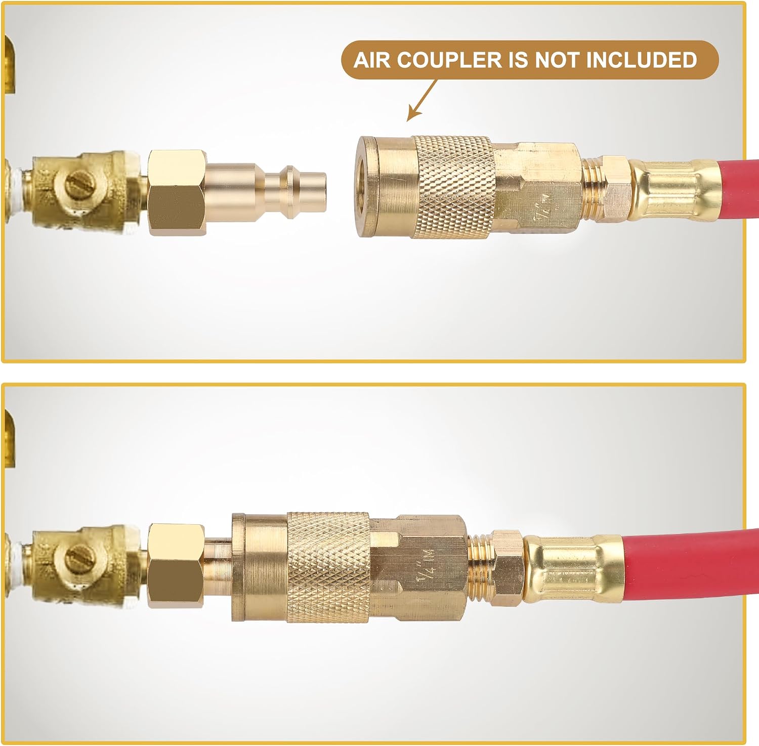 Hromee Air Plug to Female SAE 45-degree Flare Fittings Kit, Industrial Style Adapters to Winterize Blow Out Backflow Preventer for Sprinkler Systems