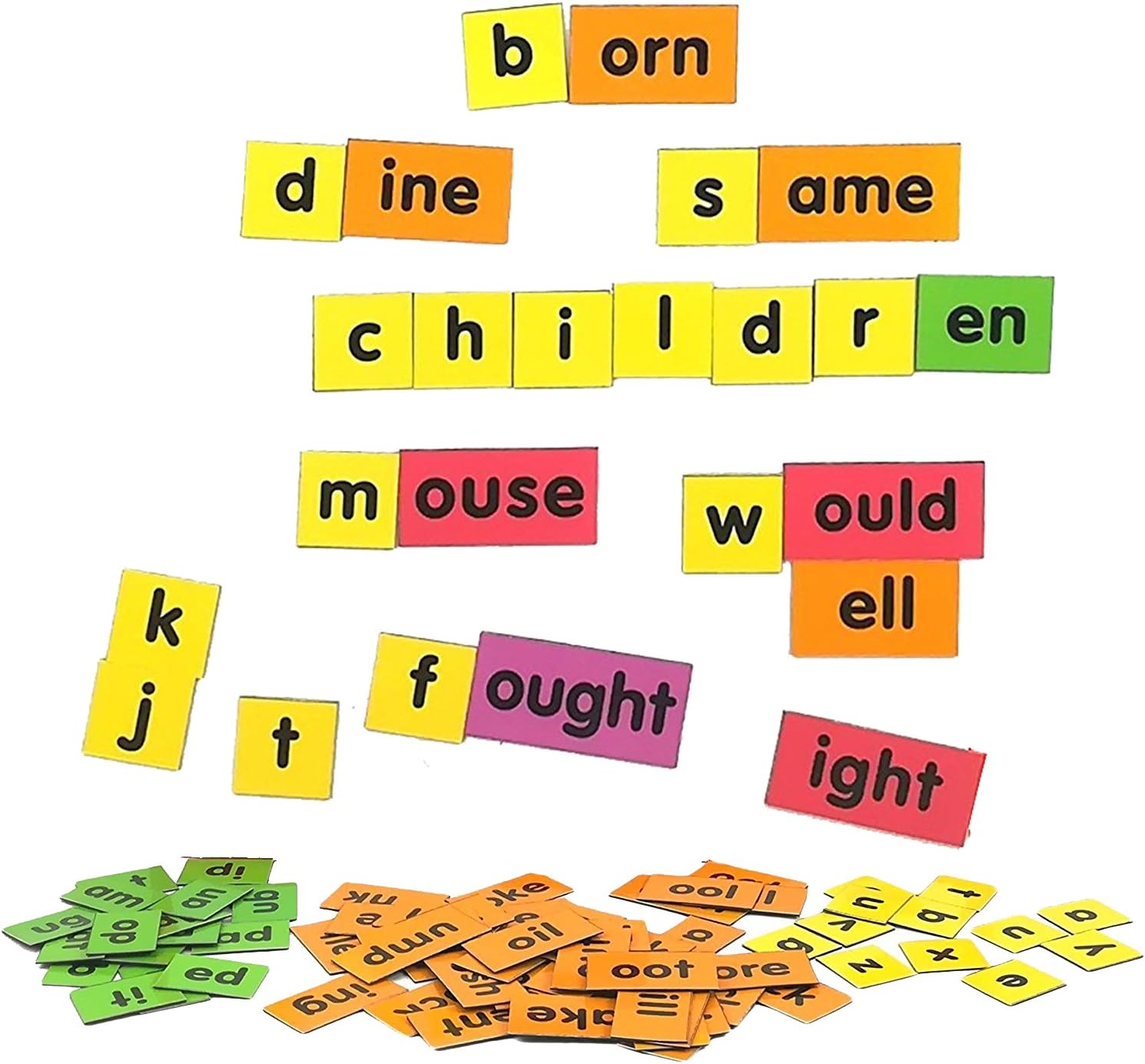 Sponsored Ad - mfm Toys English Language Word Family kit (Vocabulary Enhancing) 94 Magnetic Tiles (Does not Include Magnetic Board)- Multi Color