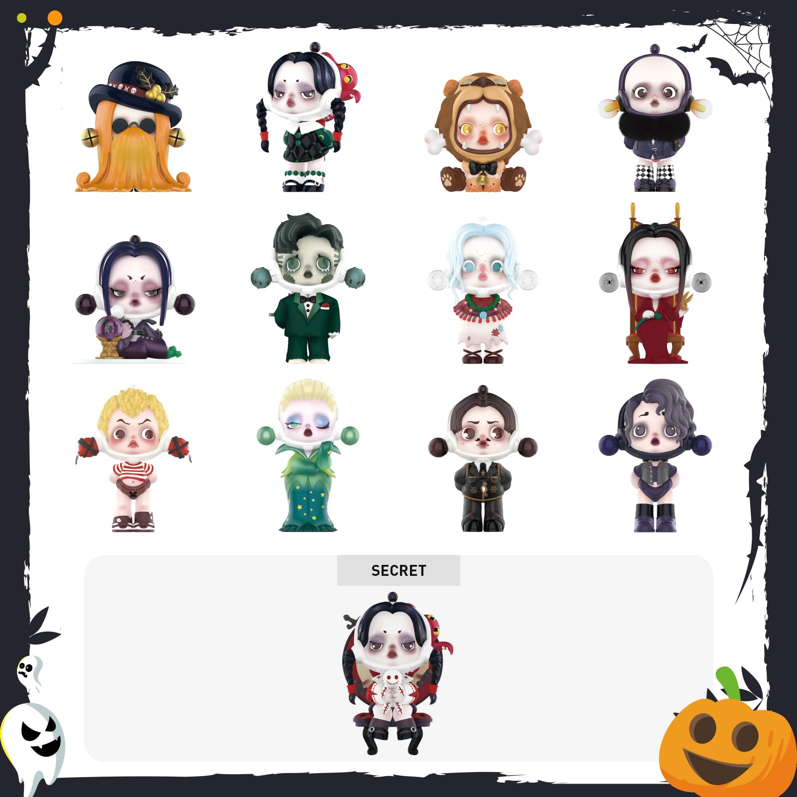 POP MART Conjunto de Halloween, brinquedos para decoração de casa