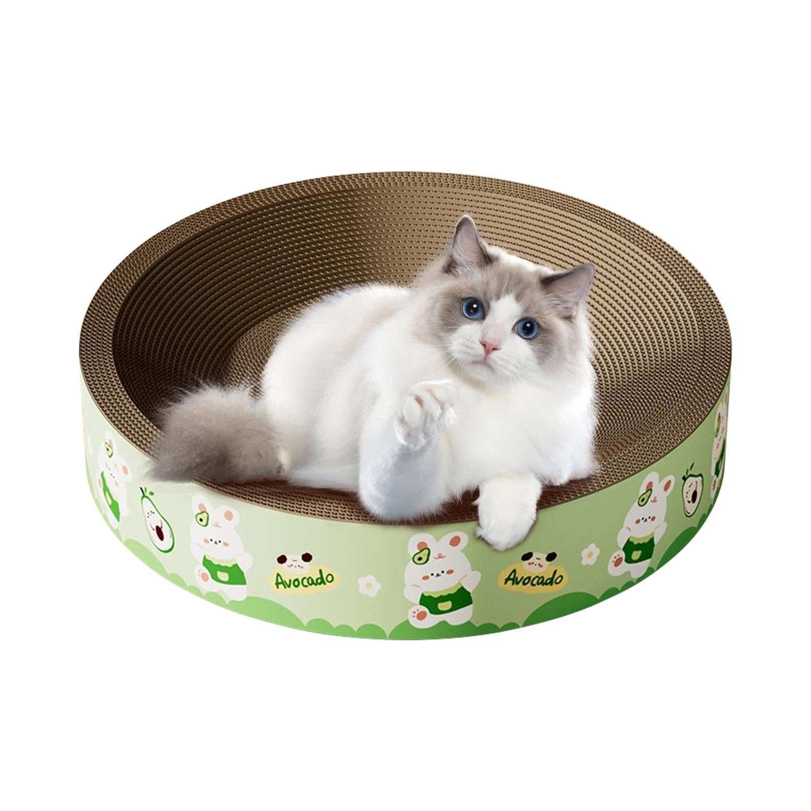 Cat Scratching Cardboard Cardboard Scratching Pad Toy, Round Cat Scratcher Cardboard, Scratcher Lounge Bed for Small Cats, Pets