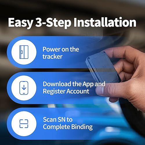 Miniatura 10 de Rastreador GPS para vehículos, sin tarifa mensual, sin suscripción, seguimiento en tiempo real, SIM 4G y datos incluidos, historial de viaje