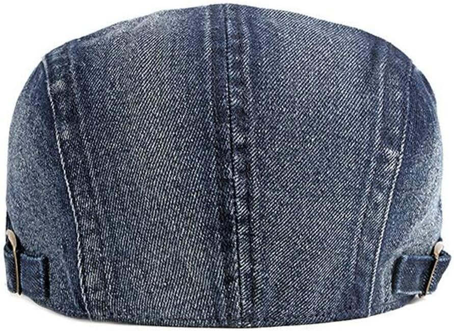 2 Pack Mens Denim Cotton Newsboy Cap Ivy Gatsby Driving Hunting Cabbie Hats - Image 3