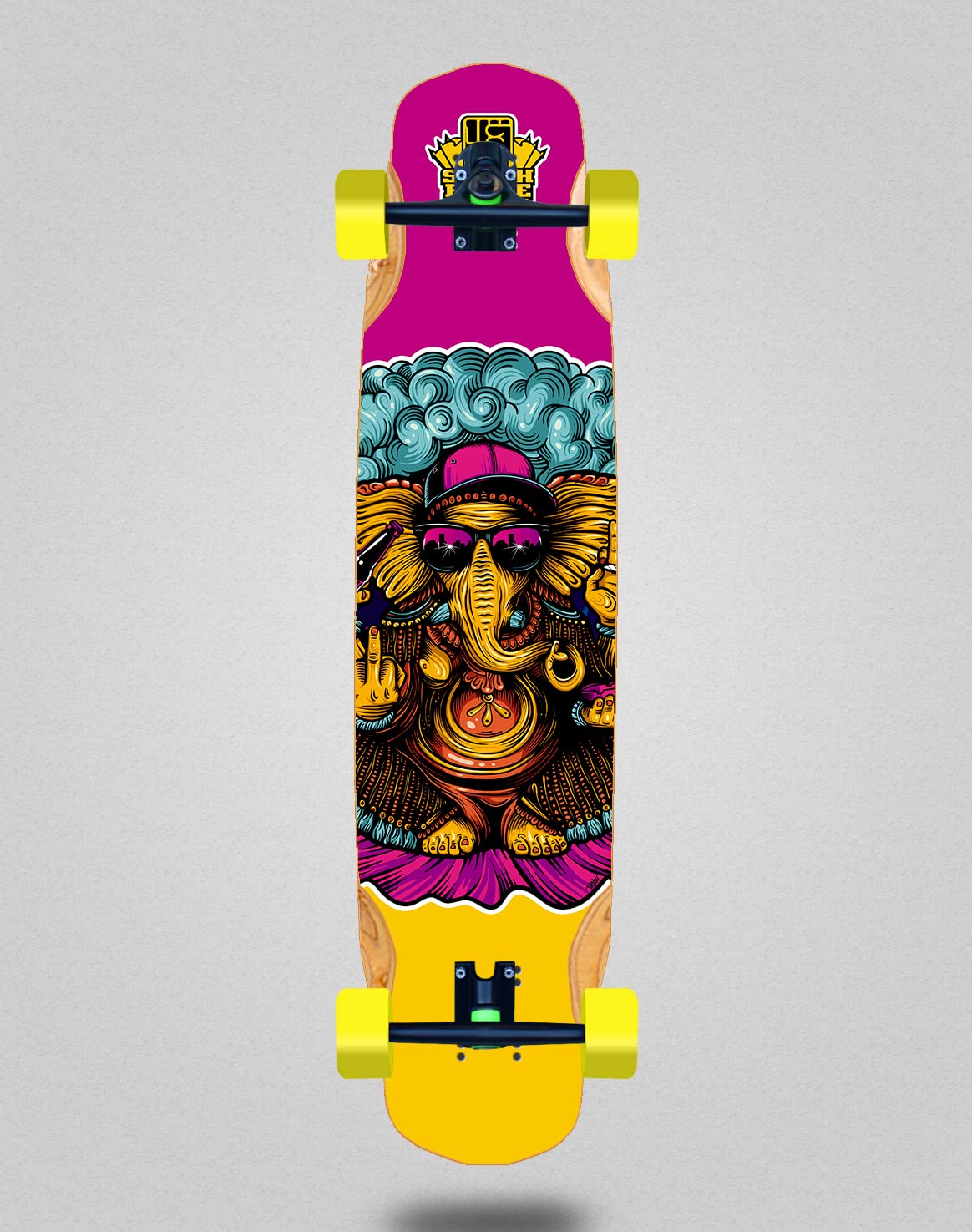 South Force Skate Skateboard Longboard Complete Mix Bamboo 38 x 8,45 Rev Angels