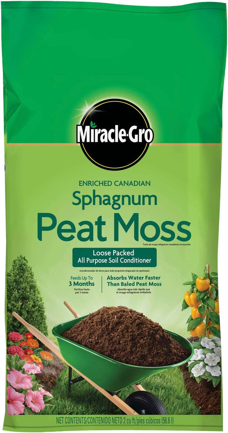 Miracle-Gro Enriched Canadian Sphagnum Peat Moss (Loose Fill), 2 cu. ft.