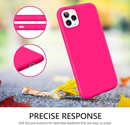 Miniatura 4 de GUAGUA Funda compatible con iPhone 11 Pro Max de 6.5 pulgadas, silicona líquida, goma de gel suave, forro de microfibra delgada, con textura, a