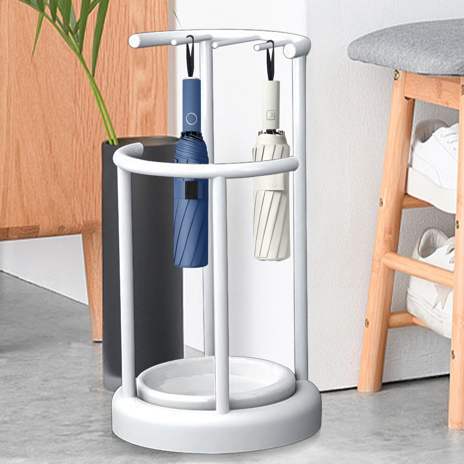 Portaombrelli Per Interni Con Vassoio Di Scarico - Design Moderno E Antiruggine | 30x30x57 Cm - Foto 8