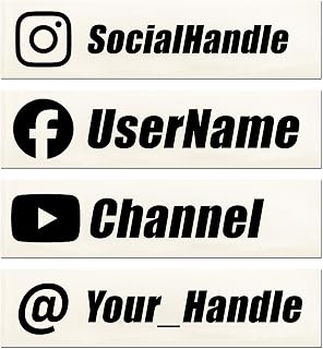 Custom Social Media Handle Decal Sticker – Personalized @Username Vinyl Stickers for Cars, Windows, Storefronts & Business Branding 870-1