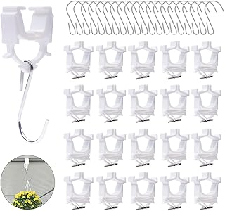 OALEN Drop Ceiling Hooks for Hanging, Heavy Duty Drop Ceiling Hooks with Metal Hooks for Hanging Plants & Decorations, T-Bar Hooks for Suspended Drop Ceiling Tiles (20 pcs)
