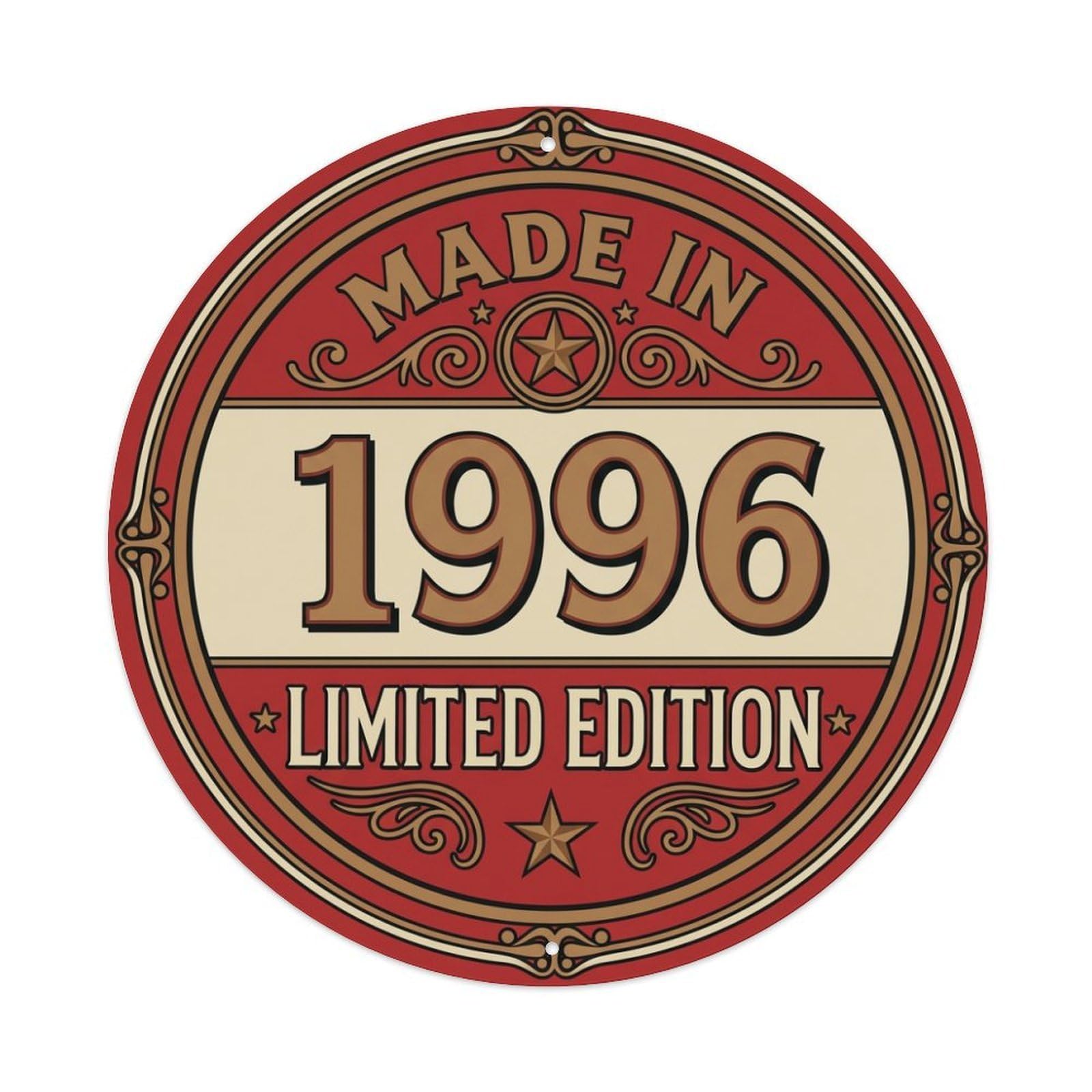 Made In 1996 Limited Edition Metal Tin Sign