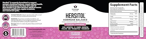 Miniatura 8 de Equilibrio hormonal para mujeres, SOP, apoyo ovárico, fertilidad, ciclo menstrual  Suplemento de mio-inositol y D-quiro inositol relación 401 con