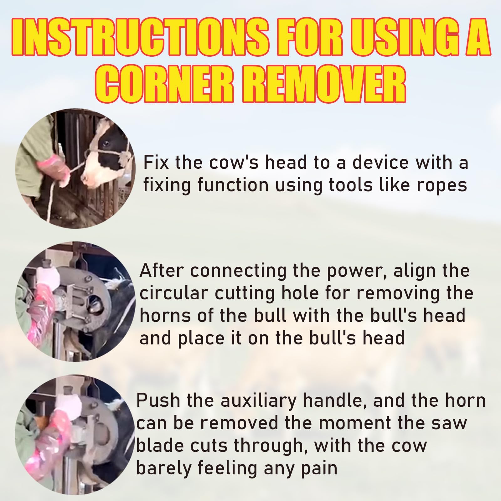 Dehorner elettrico del bestiame, 1700W Horn Cutting Machine, Strumento di dehorning del bestiame per mucche, pecore e tori, efficiente attrezzatura agricola per la rimozione del corno