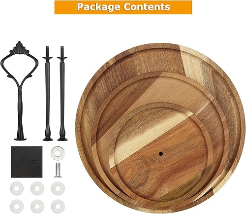 Miniatura 3 de Soporte de madera para cupcakes de 3 niveles, bandeja escalonada para servir cupcakes, torre, bandeja de postre de madera para granja, boda,