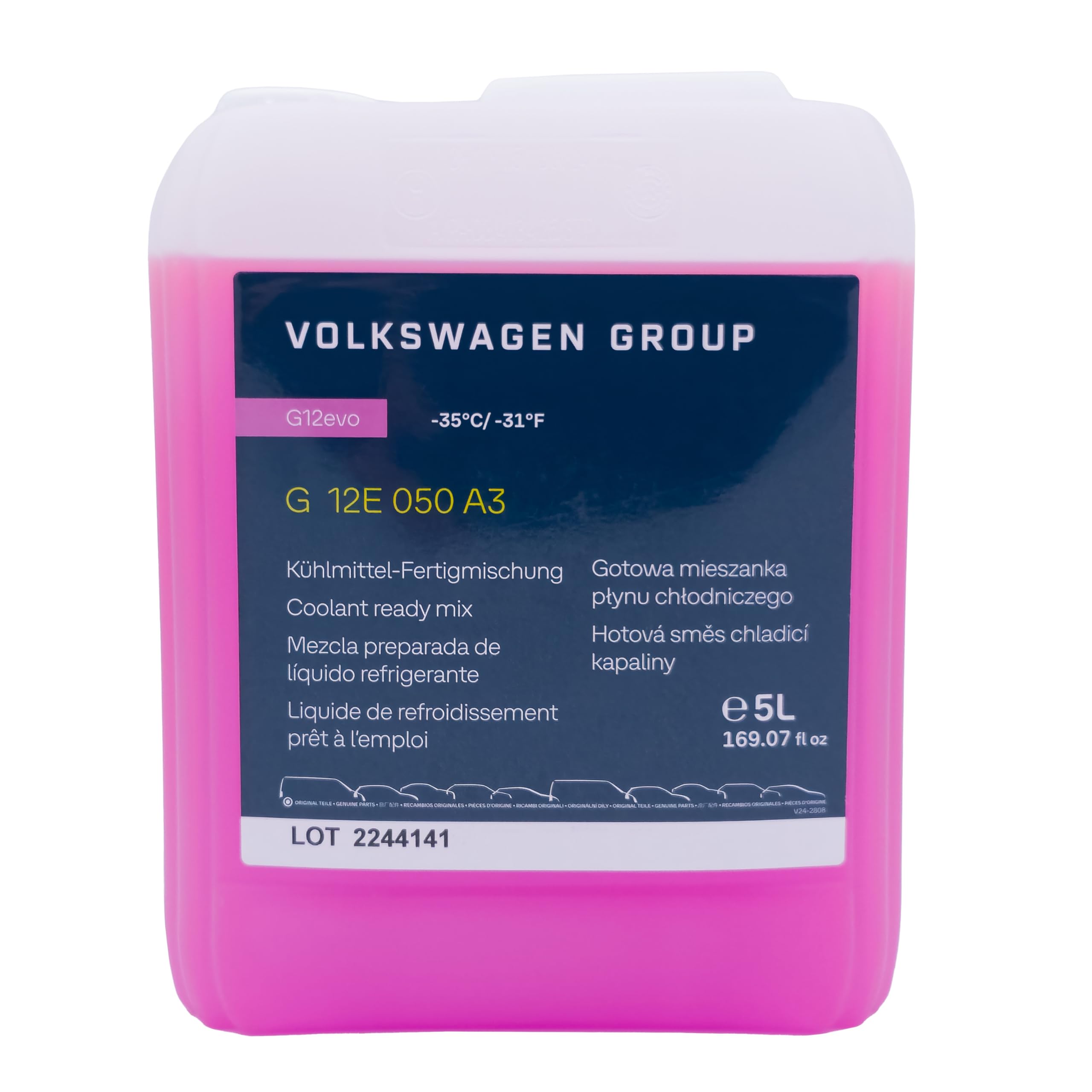 Volkswagen G12E050A3 Liquido di Raffreddamento G12evo Liquido di Raffreddamento Ready Mix Tanica 5 Litri