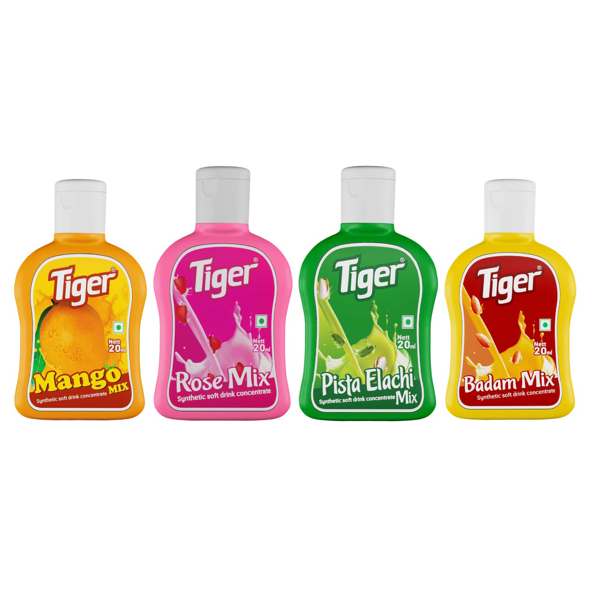 Tiger Milkshake Combo | Rose Mix20ml | Mango Mix 20ml | Pista Mix 20ml | Badam Mix 20ml (B0DBLRSDNH) Amazon Price History, Amazon Price Tracker