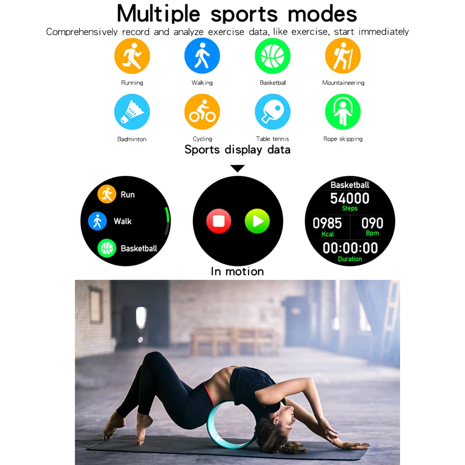 PURRL Smart Watch per telefoni Android/iOS 1.28'' Full Touch Screen Fitness Tracker per uomo Smartwatch con chiamata Bluetooth/cronometro IP67 Orologio fitness impermeabile marrone (nero) little