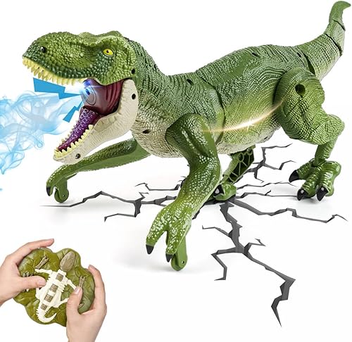 Juguetes de dinosaurio con control remoto para niños de 4 a 7 y de 8 a 12 años - Los mejores regalos de cumpleaños para niños de 4 a 12 años,