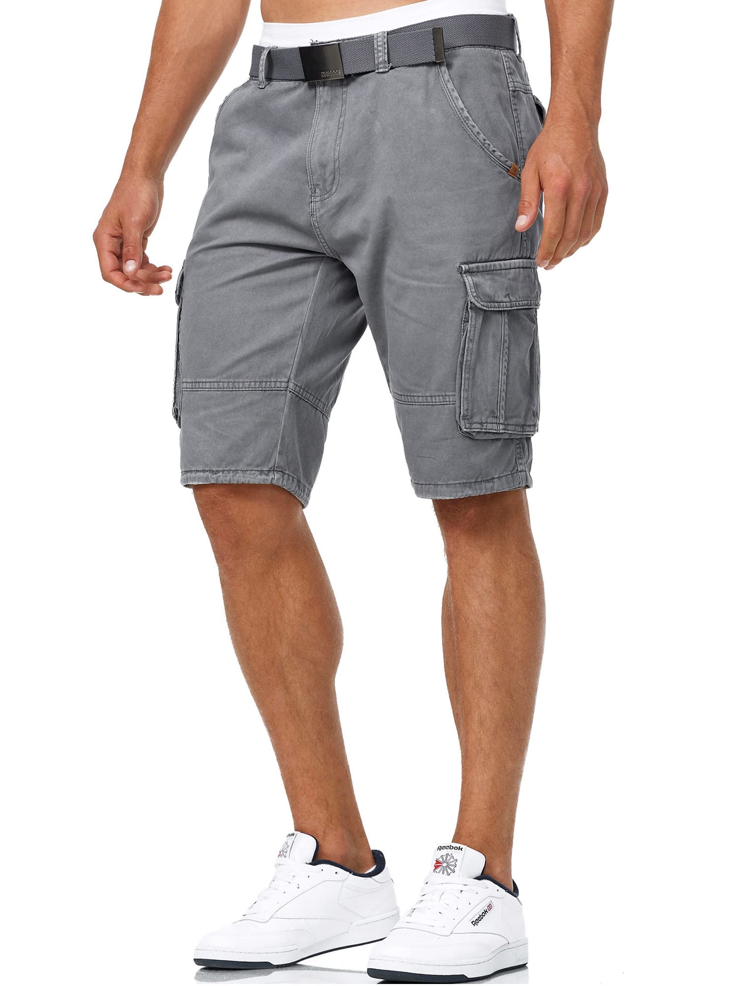 Indicode Hombres Monroe Shorts Cargo Tipo Cargo con cinturón
