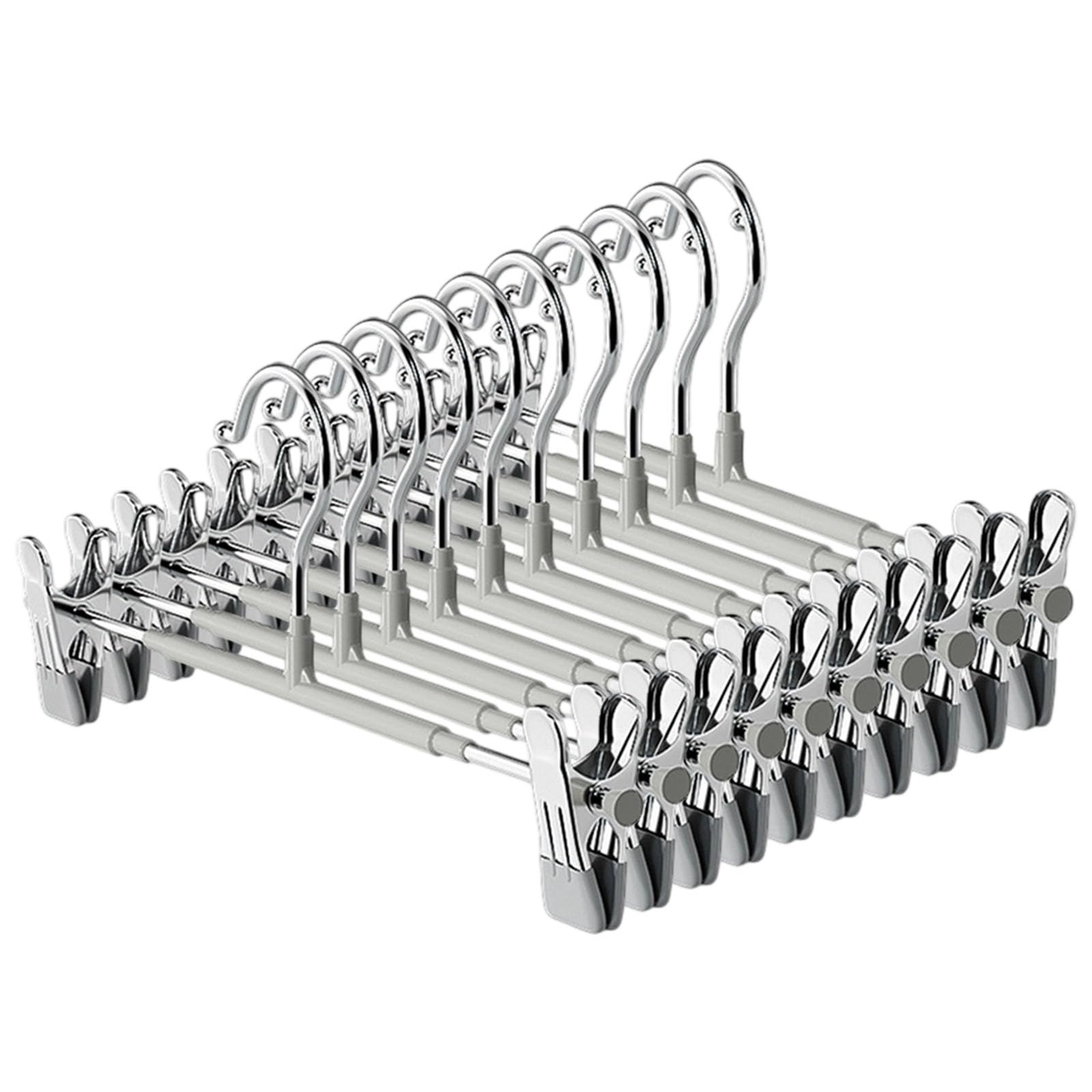 Nonslip Thickened Adjustable Stainless Steel Pants Hangers Multipurpose Clothes Hook for Home Laundry Organization Nonslip Pants Hanger
