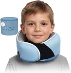 Proglobe Orthopedic Neck Pillow, Travel Neck Pillows for Airplanes, Memory Foam Kit, Updated Material, Airplane Travel Set with 3D Contoured Eye Masks, Earplugs, and Luxury Mesh Bag (Dark Grey)