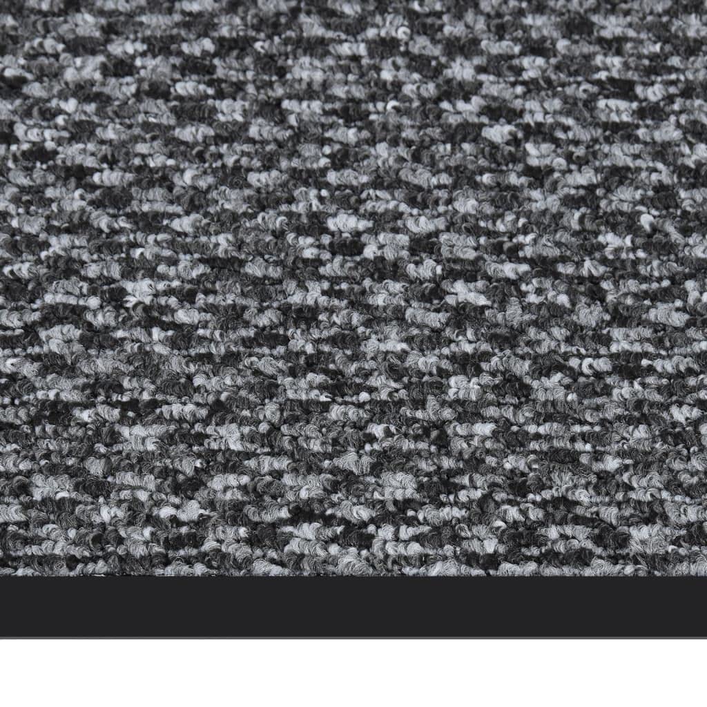 Felpudo gris 90 x 150 cm, antideslizante, para entrada, pasillo, terraza, balcón, jardín, lavable, duradero, absorbente, impermeable, para interior y exterior