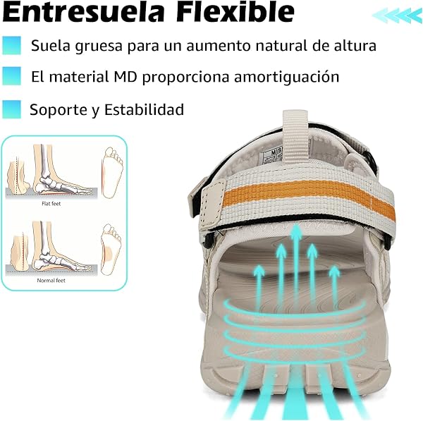 Mishansha Sandalias Mujer Verano Zapatos Trekking Deportivas con Punta Abierta Playa al Aire Libre 36-42 EU - 4