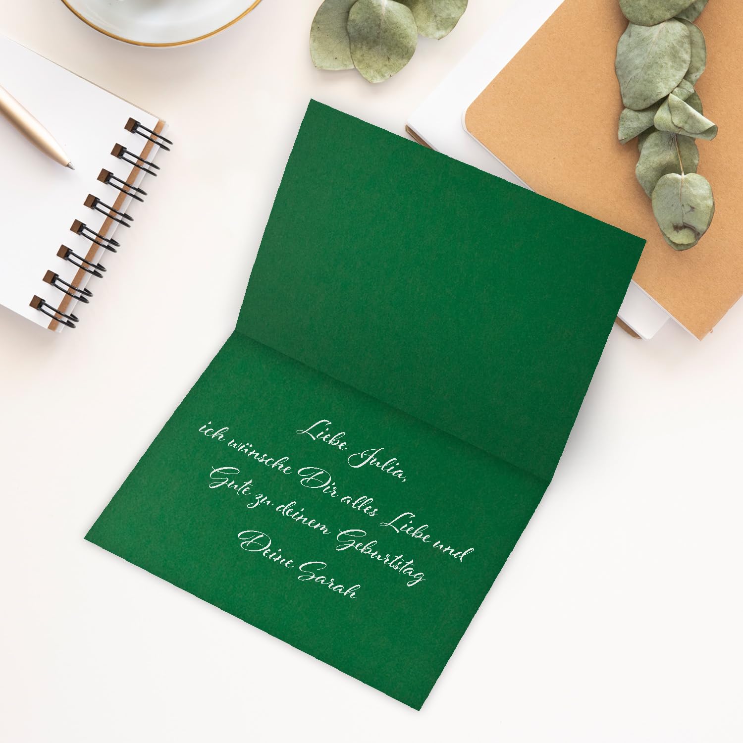 400x tarjetas plegables B6 - color: verde oscuro - 11,5 x 17 cm (abiertas: 23 x 17 cm) - muy resistentes - tarjetas artesanales para invitaciones y tarjetas de felicitación