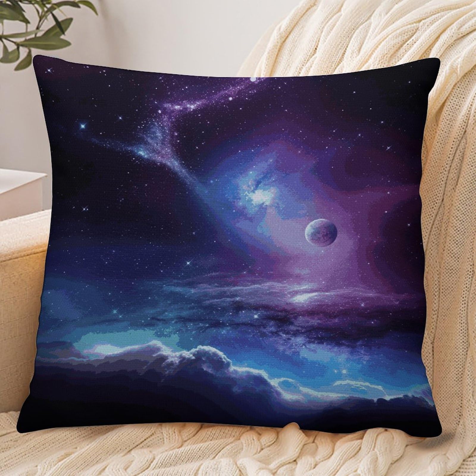 Fekiloot Style Galaxy Starry Sky Pillowcase Pillow Sham Pillow Case