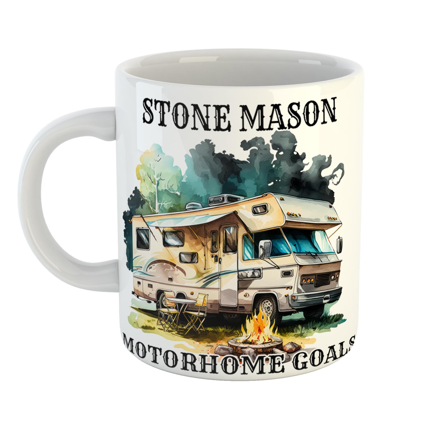 Just The Shirt Stone Mason Personalised Motorhome Goals Mug 11 oz Ceramic Mug Camping Christmas Secret Santa
