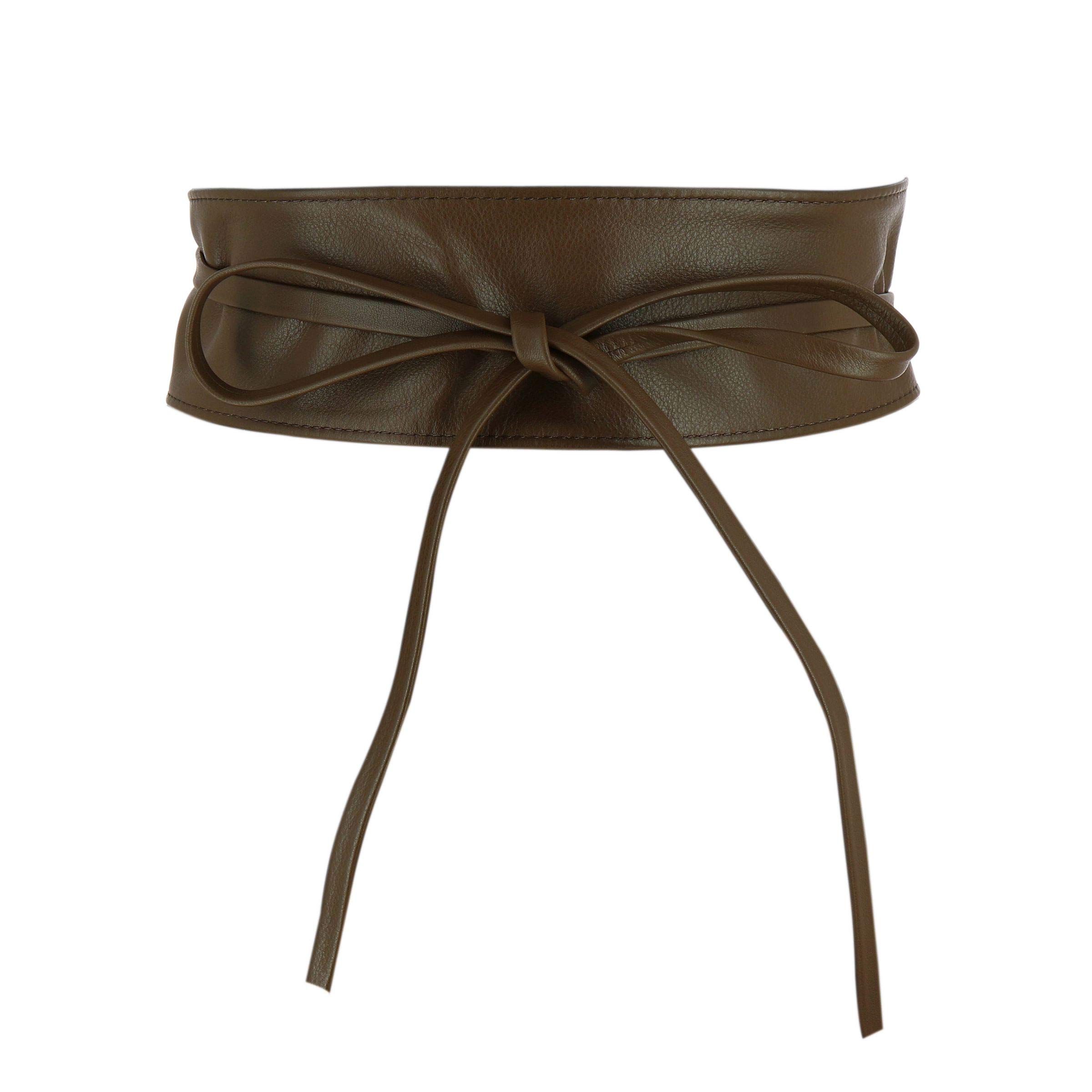 FASHIONGEN - Cinturón Obi de cuero, Cuero Vacuno Plena Flor, para las mujeres, cinturón de vestido, CASSIANE
