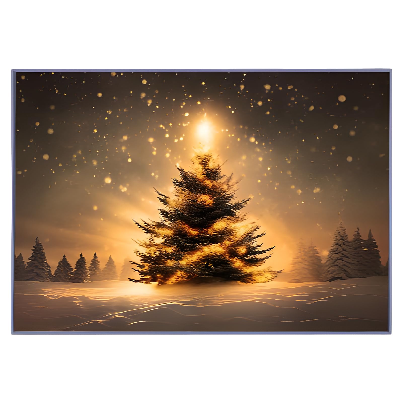 Arte de Pared de Pintura LED - Decoración de la habitación con Pintura Ligera,Luz LED de Noche de atmósfera Que Pinta la luz de Noche de Navidad con atenuación de 3 Colores para Pared