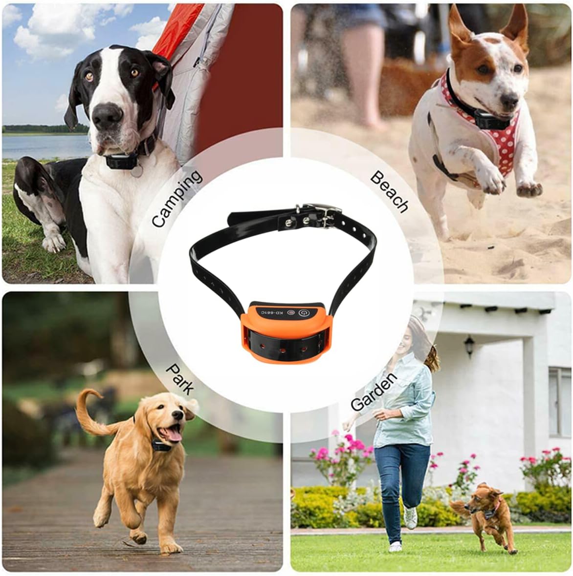 Wireless Dog Fence, Electric Pet Containment System, Waterproof Reflective Stripe Collar Rechargeable Dog Collar, Adjustable Range of 80-1640ft, LED Distance Display, Harmless for All Dogs,for3