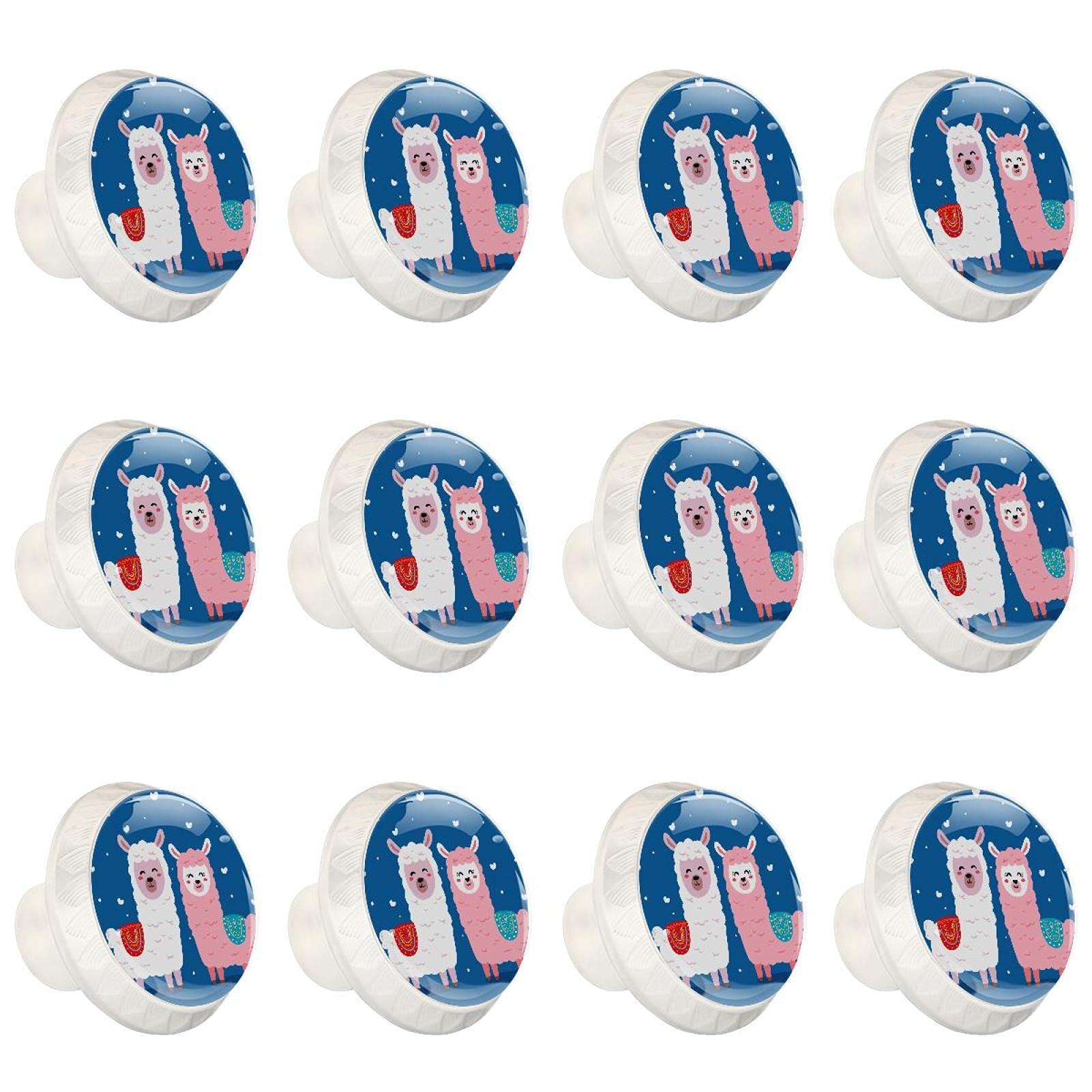 Boutons de tiroirs alpagas dessin animé pour décoration de meubles