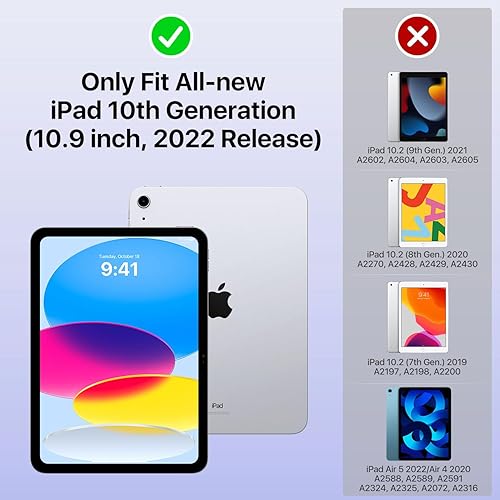 Miniatura 2 de MoKo Protector de pantalla magnético de papel para iPad de 10.9 pulgadas 2022, desmontable y reutilizable, protector de pantalla para iPad de 10.