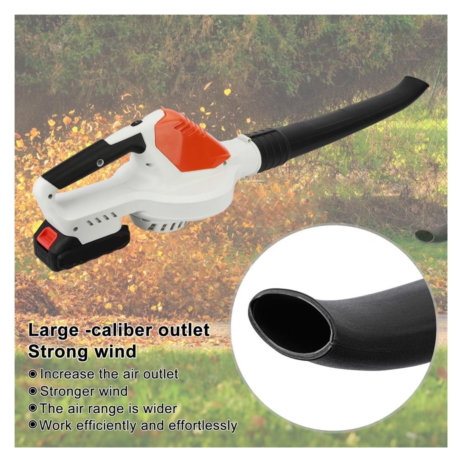 Soplador de Hojas, Soplador de Hojas eléctrico inalámbrico 24 V a batería for Patio