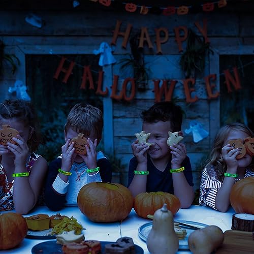 Miniatura 4 de Capoda 48 pulseras de silicona luminosas de Halloween, con patrones de calabaza, pulseras de goma que brillan en la oscuridad, para niños mayores de