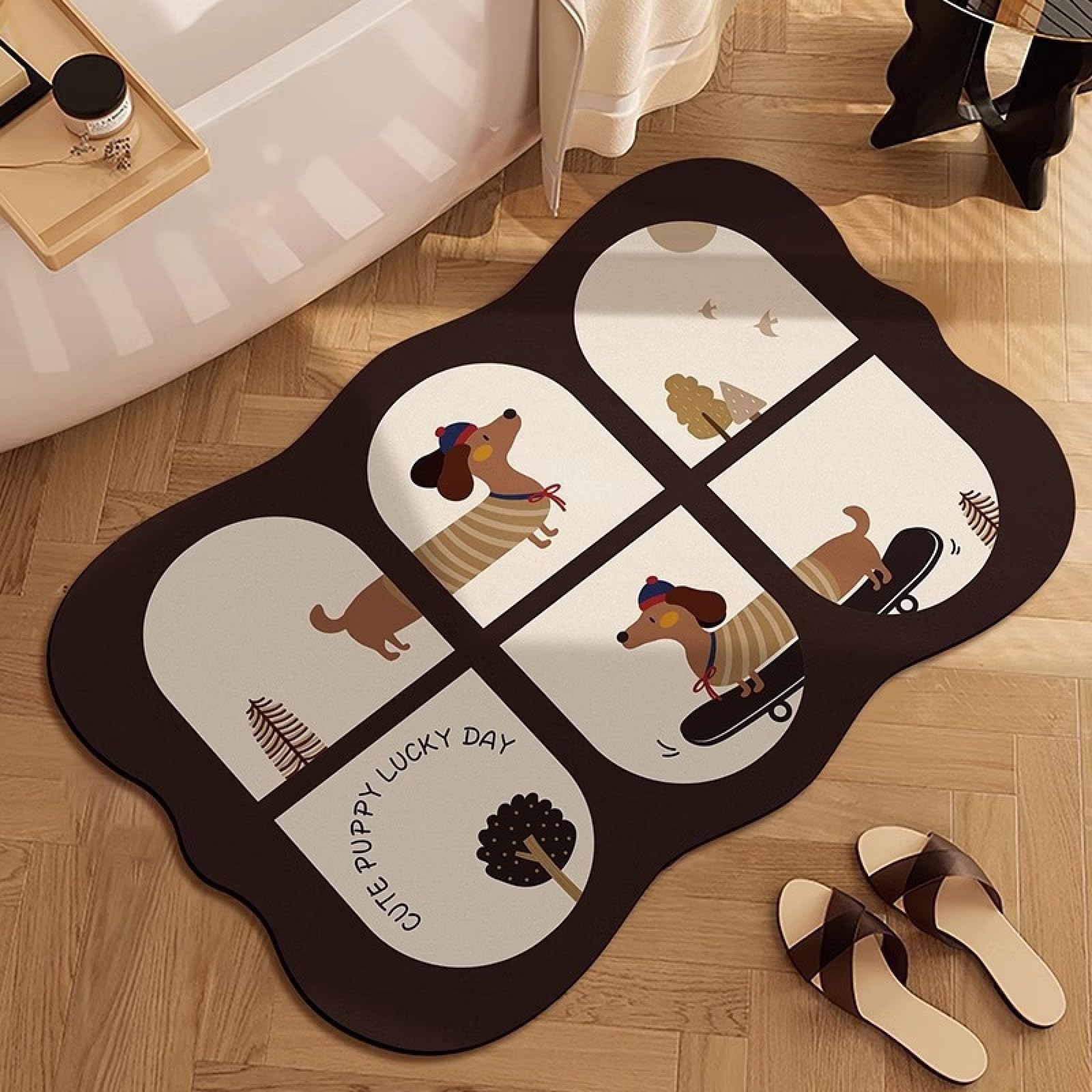Alfombrilla de baño para evitar resbalones y secar tus pies al instante