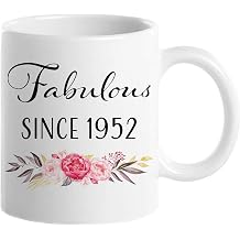 Choinn 74th Birthday Gifts for Women, Funny 74 Year Old Gift Coffee Mug, 1952 74th Birthday Mugs for Her, Mom, Aunt, Wife, Friend, Grandma, Sister, Colleague, 11 oz Tea Cup Fabulous Since 1952