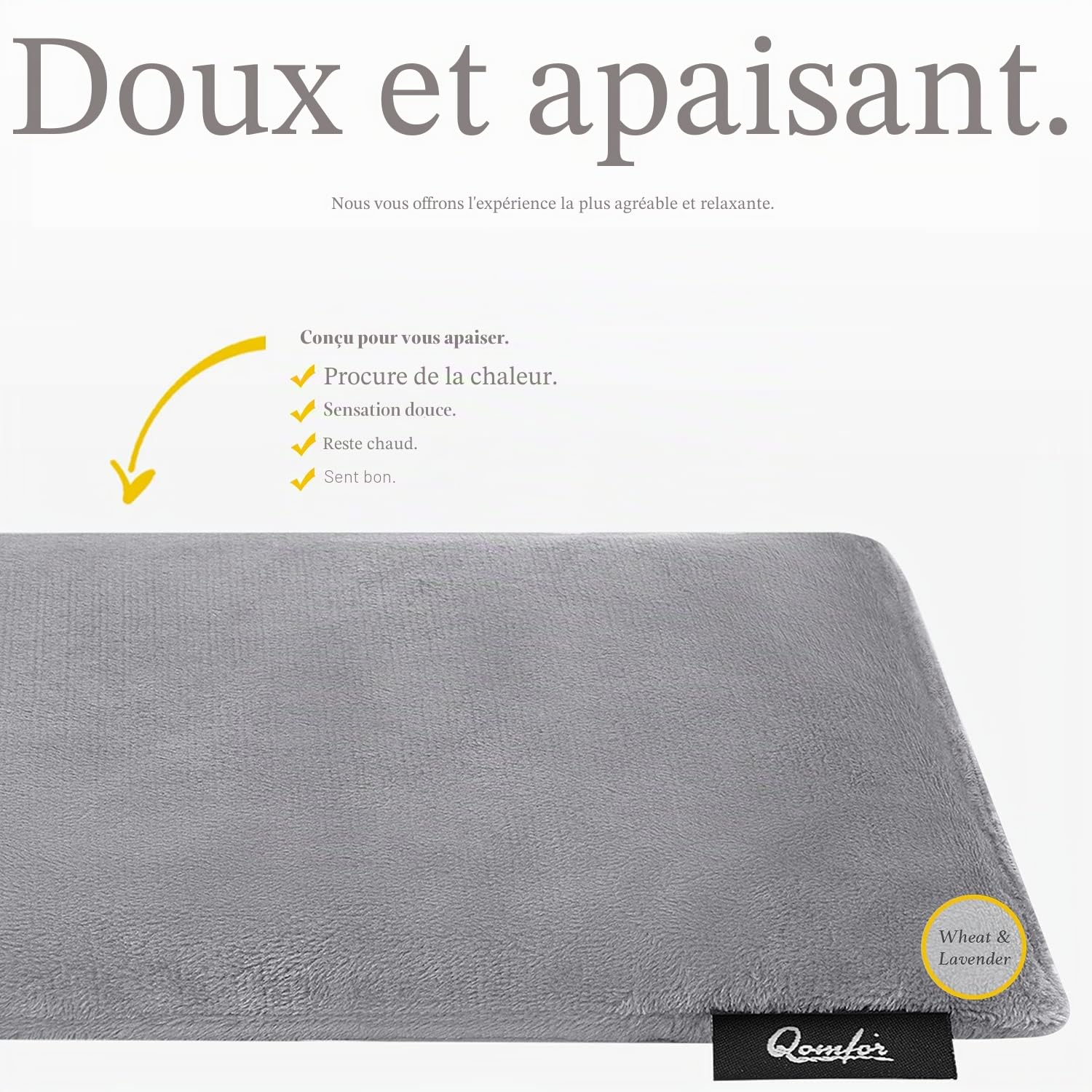QOMFOR APPORTE DU CONFORT – Le coussin chauffant Qomfor est conçu en mettant l’accent sur la chaleur, la douceur et les petits plaisirs d’une vie confortable ; idéal pour les soirées tranquilles ou le