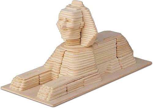 Puzzled Rompecabezas 3D Esfinge de madera para manualidades, kit de modelo de construcción, único, divertido y educativo, juguete de madera para