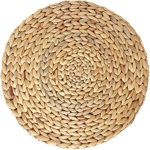 Miniatura 1 de Manteles individuales redondos tejidos, artesanía artesanal, manteles individuales de jacinto de agua para mesa de comedor, manteles individuales