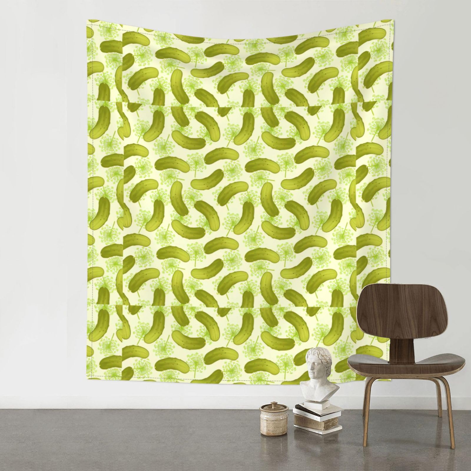 YYHWHJDE Sushi Dill Pickles Prints 60x51in Wall Tapestry – High-Grade Polyester Throw for Dorm, Beach & Home Decor