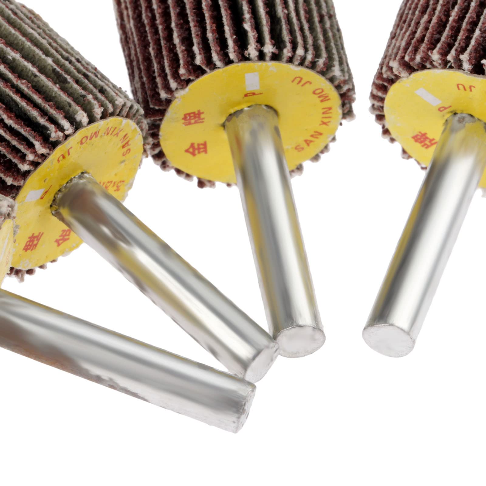 Szlifierka listkowa, 10 szt. 25 mm szlifowanie polerowanie szlifowanie papier ścierny wiertarka listkowa głowica koła + trzpień 6 mm do narzędzia obrotowego 80-Grit