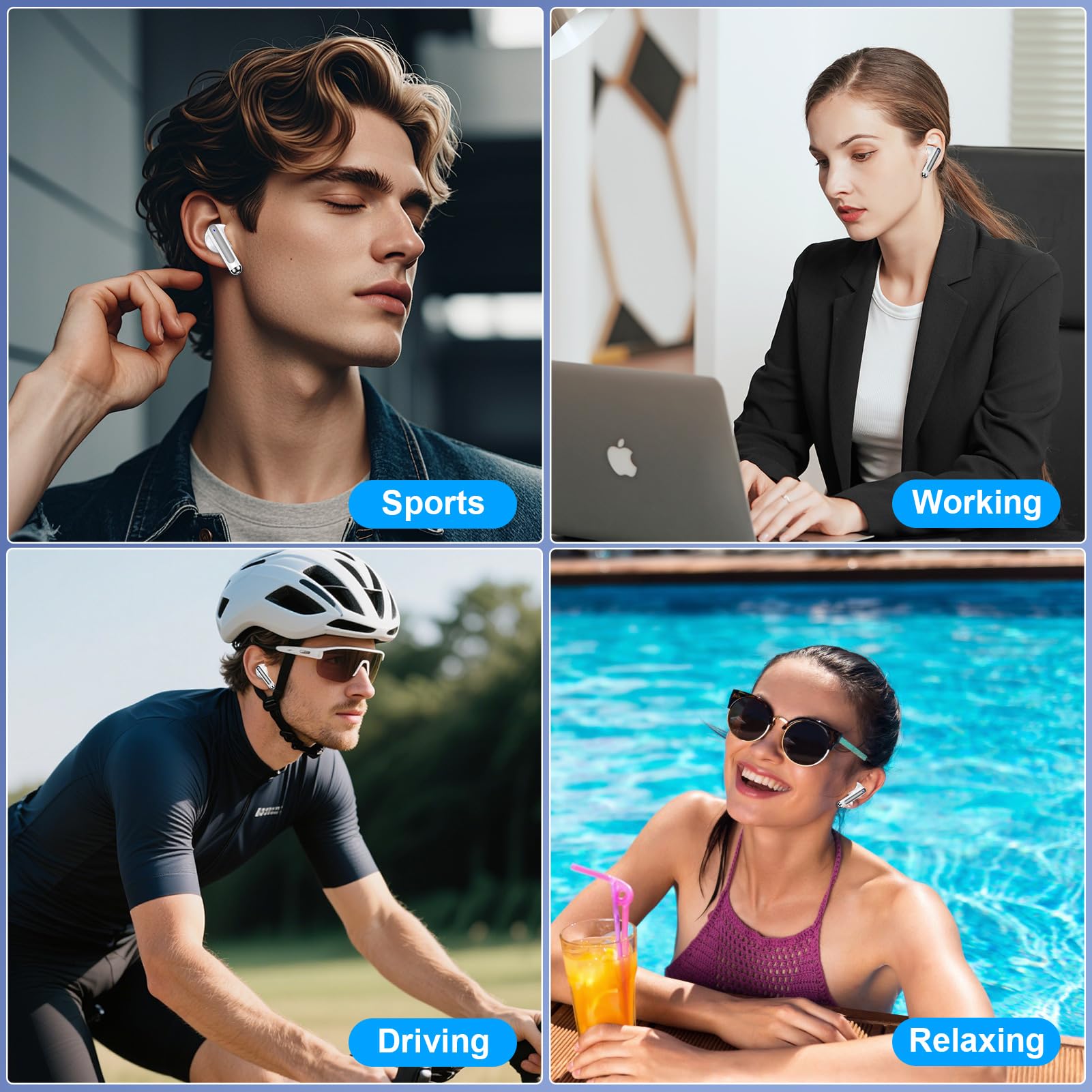 Pixel Buds Wireless Earbuds for Google Pixel 10 9a 9 Pro XL Fold 8a 8 Pro 7a 7Pro 6a 6Pro 5 4a 3XL, Ear Buds Bluetooth Headphones with LED Charging Case, Deep Bass Stereo Sound, 40 Hours Playtime, IP7