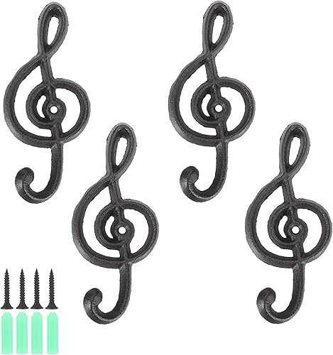 Sumnacon Gancho para abrigos de hierro fundido, 4 ganchos de pared para bolsa de llaves, toalla, gancho de toalla resistente para baño, cocina,